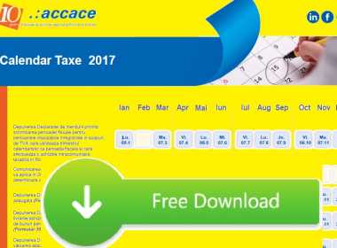 Calendar Taxe 2017: Depunerea formularelor si platile