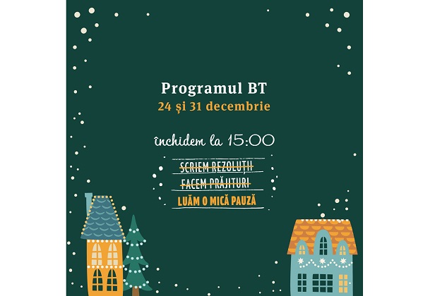 Program la Banca Transilvania de Crăciun și Revelion 2021-2022