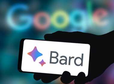 logo Google Bard pe telefon