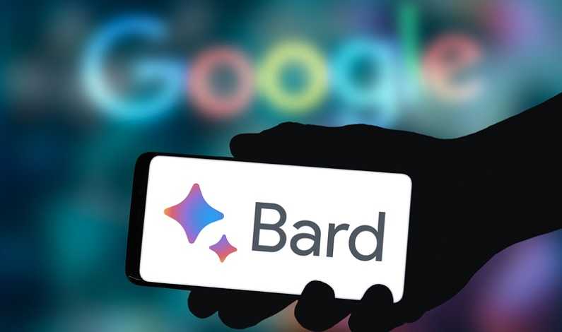 logo Google Bard pe telefon