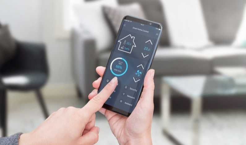 Aplicație de smart home pe telefon