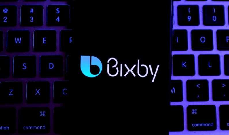 Logoul asistentului vocal Bixby pe telefon